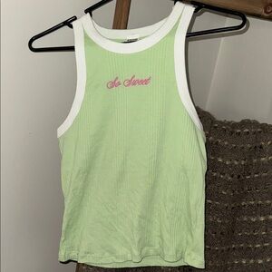 Victoria's Secret Mint and White Tank Top